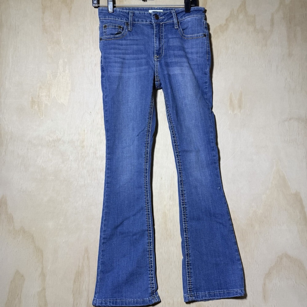 Maurices Women’s Jeans Size 4 Short Slim Boot Mid Rise Blue Stretch Denim